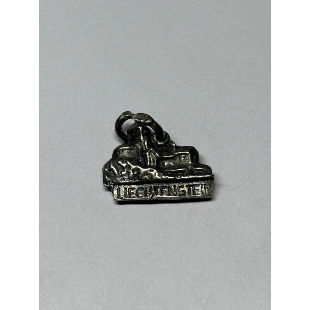 Vintage 800 Silver Furstentum Liechtenstein B&B Travel Charm Pendant